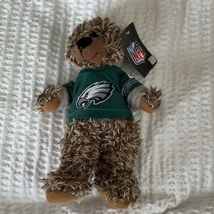 NFL Plush Bear with Green Eagles Jersey
